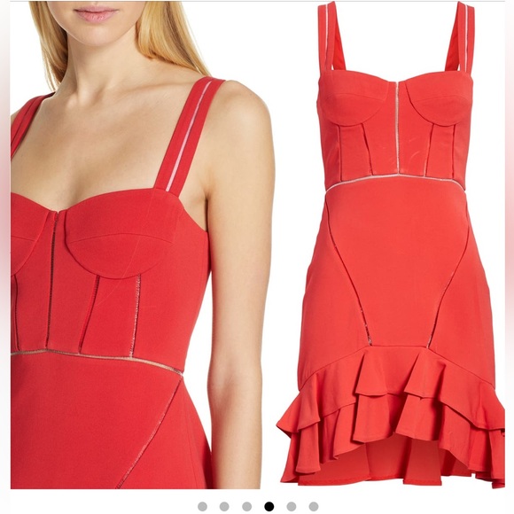 Jonathan Simkhai Sheer Trim Ruffled Crepe Minidress - Picture 6 of 14